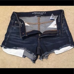 American eagle hi-rise shortie, super stretch